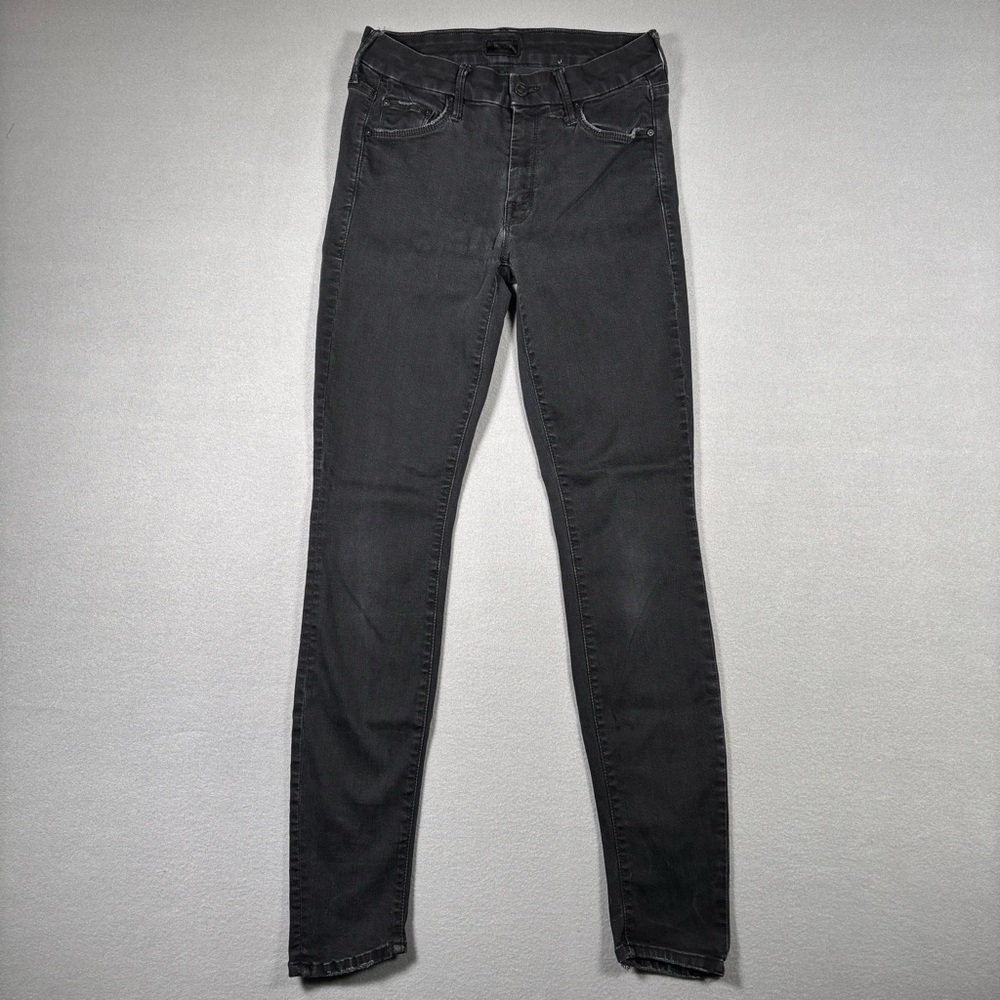 Mother The Looker Jeans Womens Size 26 Not Guilty Black Denim Low Rise Skinny